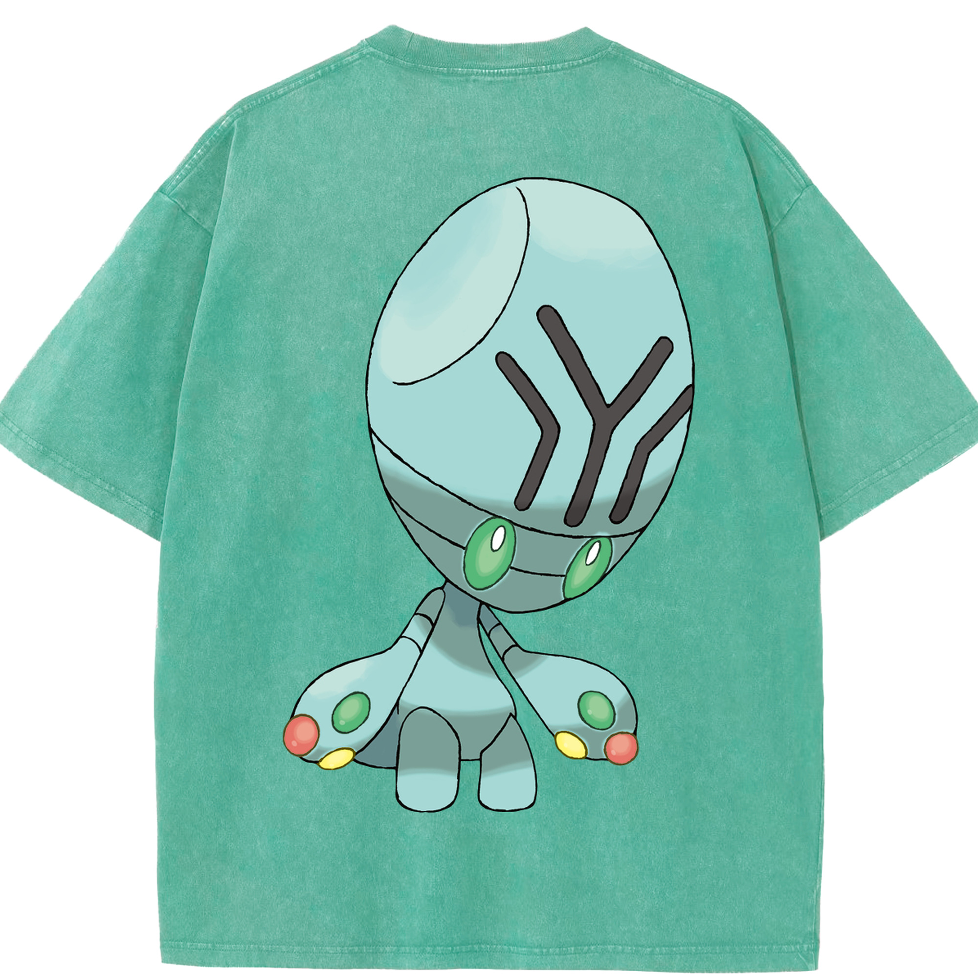 （画像用） ポケットモンスター Pokémon 綿100% ヴィンテージ風 半袖Tシャツ（背面プリント）